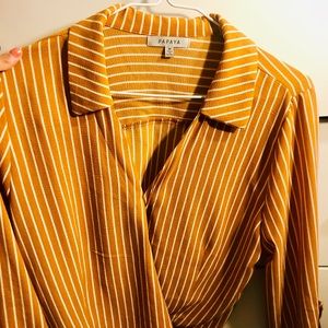 Papaya - wraparound long sleeve shirt
